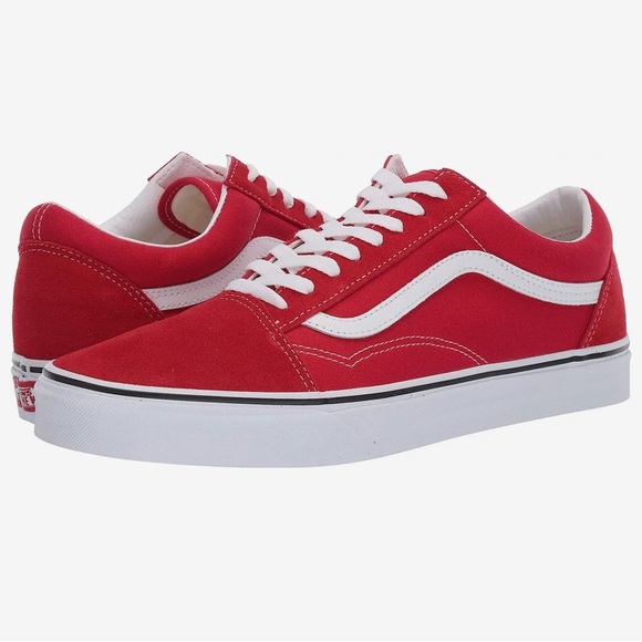 Vans Shoes - VANS Unisex Old Sokol Racing Red & True White Shoes